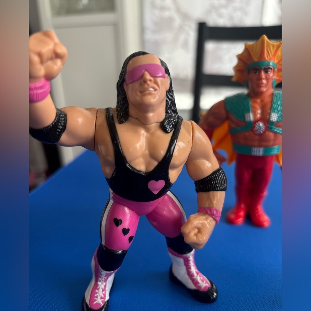 Classic WWF Figures - Bret Hart, Honky Tonk Man, Mountie